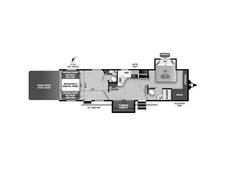 2024 Cherokee Wolf Pack Toy Hauler 32PACK13 Travel Trailer at 72 West Motors and RVs STOCK# 222534 Floor plan Image