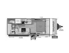 2025 Cherokee Wolf Pup 16FQW Travel Trailer at 72 West Motors and RVs STOCK# 034558 Floor plan Image