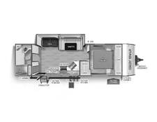 2025 Cherokee Grey Wolf 26LK Travel Trailer at 72 West Motors and RVs STOCK# 091164 Floor plan Image