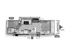 2025 Cherokee Grey Wolf 26DBH Travel Trailer at 72 West Motors and RVs STOCK# 091293 Floor plan Image