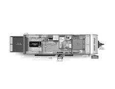 2025 Cherokee Grey Wolf 25RRT Travel Trailer at 72 West Motors and RVs STOCK# 091664 Floor plan Image