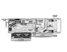 2025 Sabre 25RLS Fifth Wheel at 72 West Motors and RVs STOCK# 114852 Floor plan Image