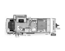 2025 Cherokee Grey Wolf 23MK Travel Trailer at 72 West Motors and RVs STOCK# 091728 Floor plan Image