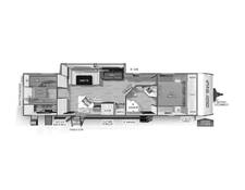 2025 Cherokee Grey Wolf 29TE Travel Trailer at 72 West Motors and RVs STOCK# 164979 Floor plan Image