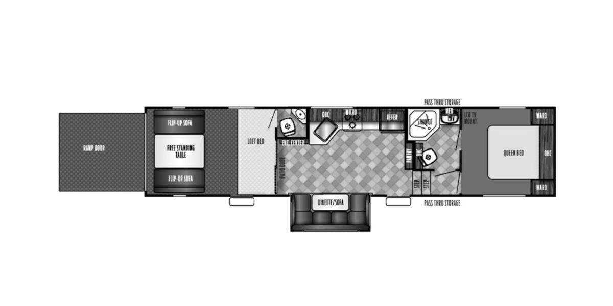 2017 Vengeance Super Sport 314A12 Fifth Wheel at 72 West Motors and RVs STOCK# 209902U Floor plan Layout Photo