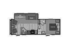 2011 Keystone Hideout 26RLS Travel Trailer at 72 West Motors and RVs STOCK# 202124U Floor plan Image