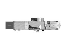 2025 Cherokee Wolf Pack Limited Toy Hauler 350PACK15 Fifth Wheel at 72 West Motors and RVs STOCK# 223068 Floor plan Image