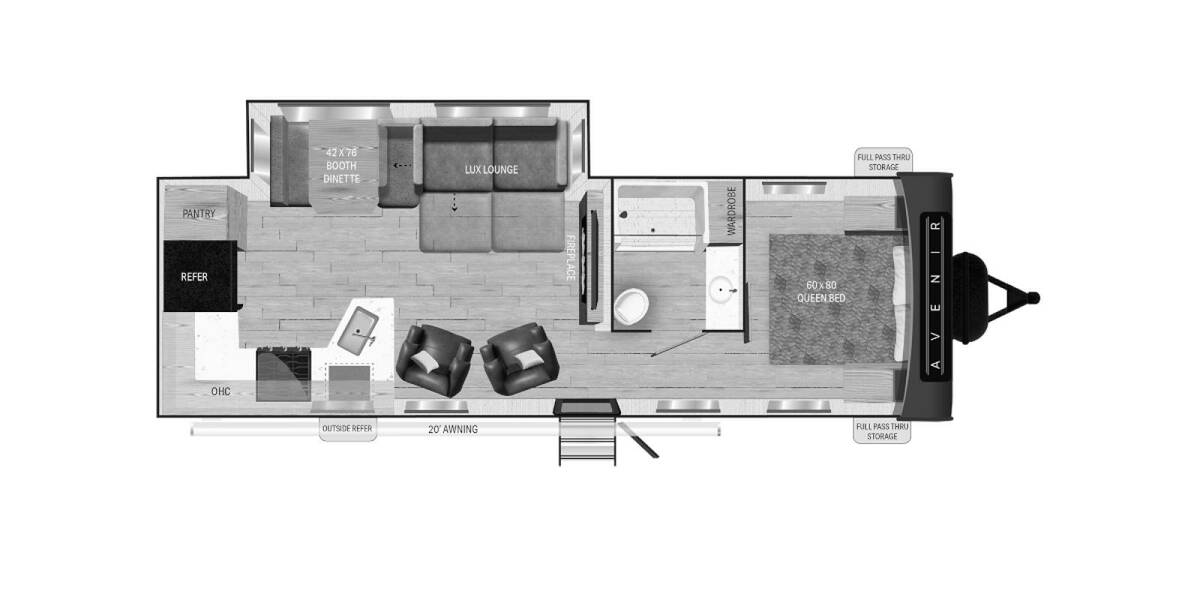 2024 Cruiser RV Avenir 29RK Travel Trailer at 72 West Motors and RVs STOCK# 536915U Floor plan Layout Photo