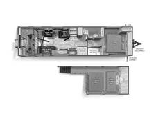 2025 Cherokee Timberwolf Mini Loft Destination Trailer 20OG Travel Trailer at 72 West Motors and RVs STOCK# 002788 Floor plan Image