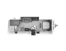 2022 Cherokee Grey Wolf 26DBH Travel Trailer at 72 West Motors and RVs STOCK# 084223U Floor plan Image