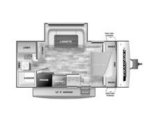 2025 Prime Time Tracer Touring Edition 190RB Travel Trailer at 72 West Motors and RVs STOCK# 525799 Floor plan Image