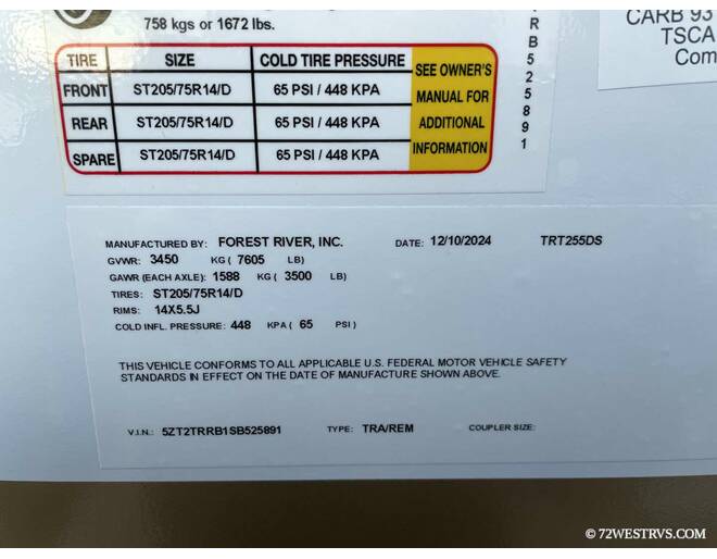 2025 Prime Time Tracer Touring Edition 255DS Travel Trailer at 72 West Motors and RVs STOCK# 525891 Photo 15