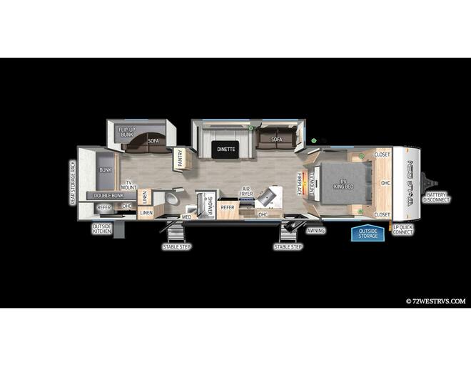 2025 Cherokee Wolf Den 301BH Travel Trailer at 72 West Motors and RVs STOCK# 165792 Exterior Photo